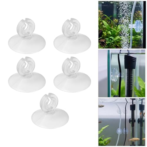 5Pack Corrosion-Proof Hose Fasteners for Fish Tubing and Wire Stability Hold Aquarium Suction Cups