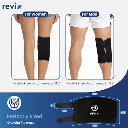 REVIX XXXL Knee Ice Pack Wrap Around Entire Knee, 45-Minute Long-Lasting Ice Pack for Knees with Ice Grid Gel Design, Cold Compress Therapy for Meniscus Tear, ACL (20"×10.7") - style: 1 Pack
