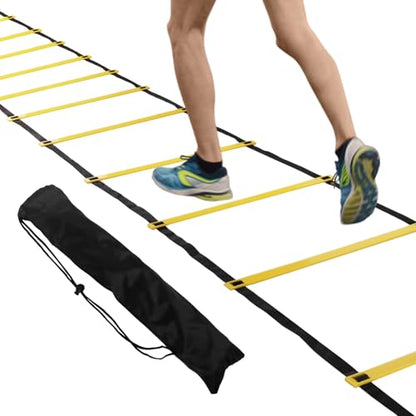 Ykimok Agility Ladder, 20 Feet 12 Rungs Speed Training Ladder for Soccer, Football, Footwork Fitness, Speed Agility Training Equipment for Athletes and Coaches