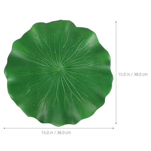 Simulated Lotus Leaves Floating Pond Decoration 5pcs Set 10-38cm Artificial Fish Tank Lotus-Leaf Water Lily Pads for Aquarium Garden Water Surface Display