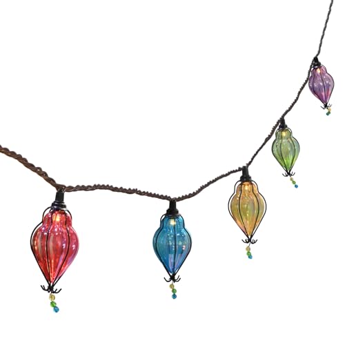 Vigdur Multicolor Flower String Lights, Decorative String Lights Plug in with 10 Bulbs Connectable, Indoor Outdoor Patio Light for Party Wedding Bedroom Bistro Cottagecore Decor - color: Multicolor