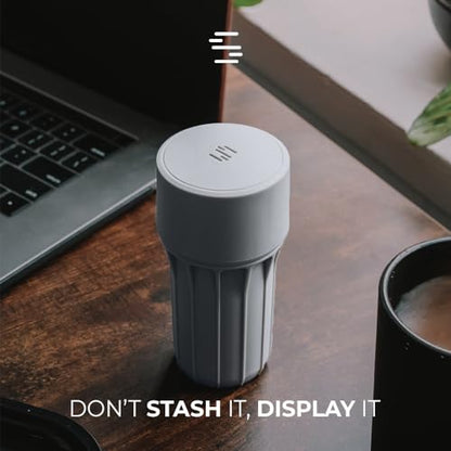 Staze Air Tight Smell Proof Container (148ml) – Vacuum Seal Jar with UV Protection, Waterproof Food Storage Canister, Portable Small Smell Proof Jar for Coffee, Herb, Spice & Gummies - (CLOUD) - color: CLOUD