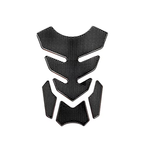 1 Set Universal 3D Motorcycle Gas Tank Sticker, Fuel Tank Protector Decal Pad Self-adhesive and Waterproof - Silver - color: Silver