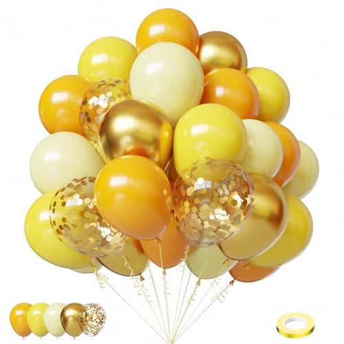 Lukiituke Yellow Balloons, 60Pcs Pastel Yellow Party Balloons - color: Yellow