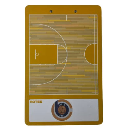 Basketball Coaching Board | Double-Sided Premium Dry Erase Clipboard with Full & Half Court (Yellow) - color: Yellow