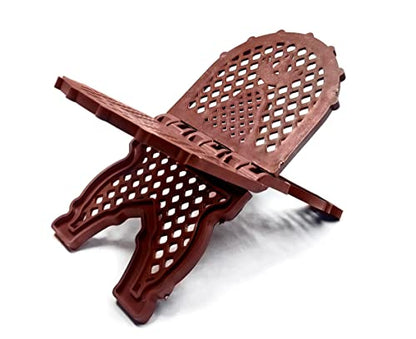 Rahel Holy Book Stand for Pooja puja Gita Quran Bible Stand Holder. Folding Religious Plastic Prayer Wooden Book (Large, RED) - color: Red