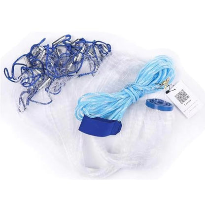 Lawaia Cast Net Cast Nets for Fishing Hand Throw Bait Nets 1/2 inch Mesh Freshwater Saltwater Fish Gear - Ideal for Shrimp, Fish & Fly Fishing with 3FT - 12FT Radius - size: 9FT/2.7mRadius