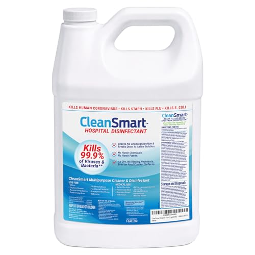 CleanSmart Hospital Disinfectant, Kills 99.9% of Viruses and Bacteria, Hypochlorous Acid Technology, EPA Registered, 4 Gallons (HOCL) - size: 128 Fl Oz (Pack of 4)