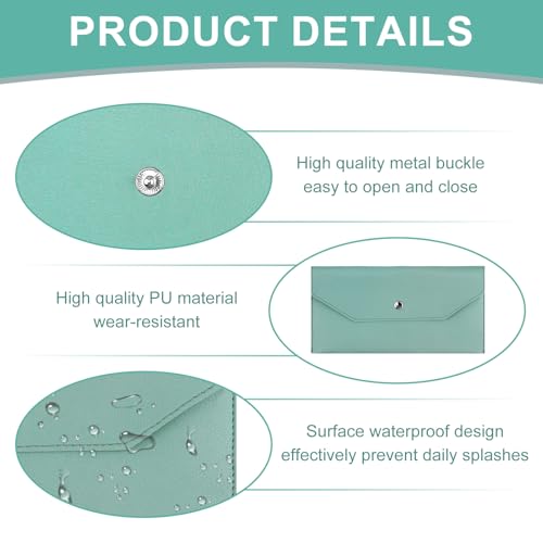 4 Pack PU Leather Cash Envelope Wallets for Women, Reusable Money Envelopes for Budgeting and Organizing Finances, Stylish and Durable Money Management System for Budgeting and Expense Tracking