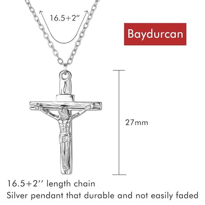 Dainty Silver Necklace for Women - Ankh Jesus Horse Celtic Cross Necklace for Women, Dainty Charm Spider Christian Gifts for Friends Sister Mom, Birthday, Christmas, Mother's Day, Graduation Gifts - style: Jesus