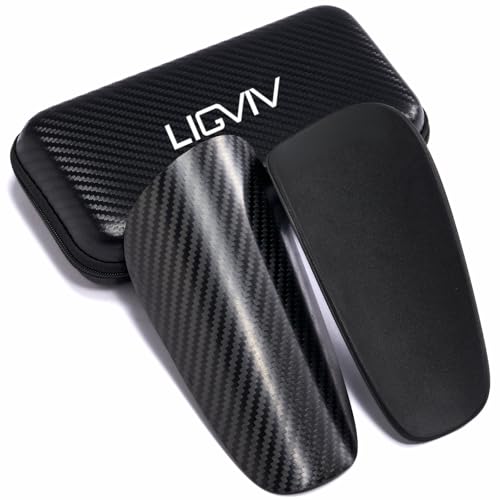 Soccer Shin Guards - Carbon Fiber Shin Pads with Portable Carrying Case for Men, Women, Youths, Kids, Size L M S - size: Small