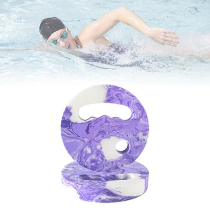 Menolana Water Exercise Discs Pool Resistance, Swim Discs Lightweight Buoyancy EVA Foam Aerobic Equipment for Water Workout Beach Pool - color: Purple White