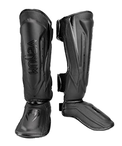 Venum Venum Elite Evo Shin Guards - color: Black/Black, size: X-Large