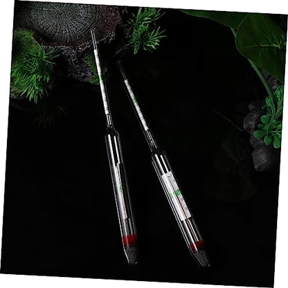MERRYHAPY 2Pcs Aquarium Glass Floating Hydrometer for Accurate Testing Fish Tank and Aquarium Easy to Use for Sea Water Measurement