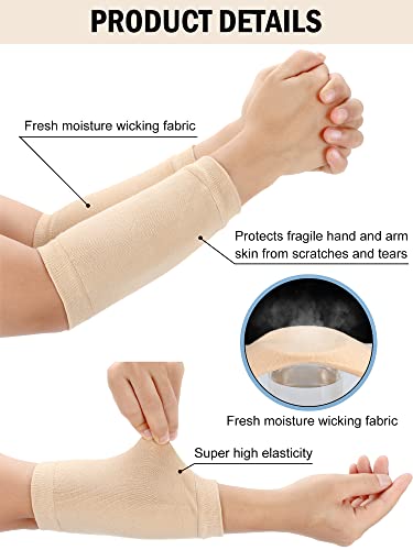 Janmercy 9 Pairs Arm Protectors for Thin Skin - color: Black, White, Beige