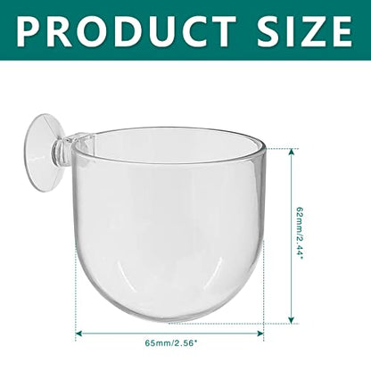 Uenhoy 5 Pcs Acrylic Aquarium Plant Pot Suction Cup Fish Tank Holder 2.44" | Acrylic Transparent Durable, Suction Cup Firm Hold, Bottom Permeable Hole For Roots, 2.44"x2.56", Fish Tank Aquarium Decor - size: 5 Pcs
