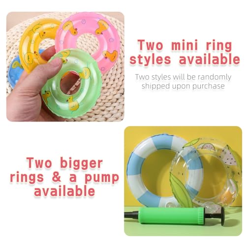 MANON ROSA Real Turtle Toy - Mini Swimming Rings Floating Boat Summer Accessory for Aquarium, Fish Tank, Pool, Habitat Decoration for Fish, Frog, Crab, Shrimp Small Animals