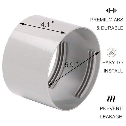 2 Pack 5.9 Inch Portable Air Conditioner Hose with Coupler Exhaust Vent AC Hose Connector with Tube Connector Total 118" Length Counter-Clockwise Thread Universal Replacement Hose/Coupler