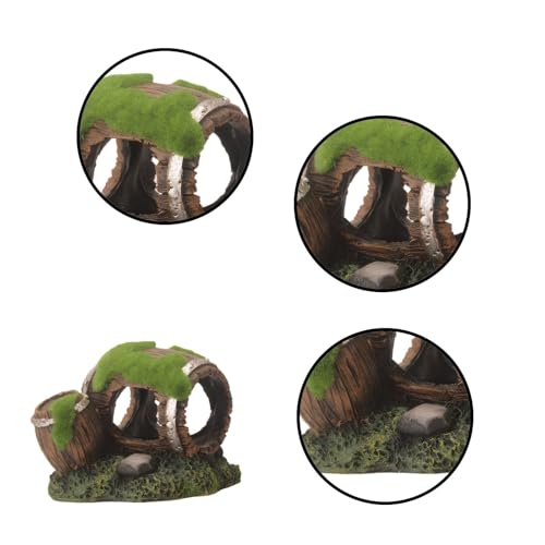 Aquarium Decor Resin Wine Barrel Cave for Fish and Shrimp - Realistic Simulation Barrel Tank Hiding Place for Cichlids, Shrimp, Small Fish