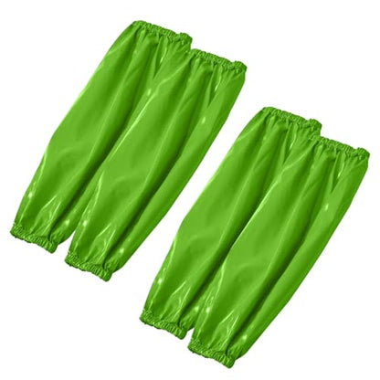 Yzurbu 2 Pairs Arm Sleeves Covers, Soft Waterproof Oil-proof Sleeves Protector for Arm with Elastic on Cuffs - color: Green - 2pairs