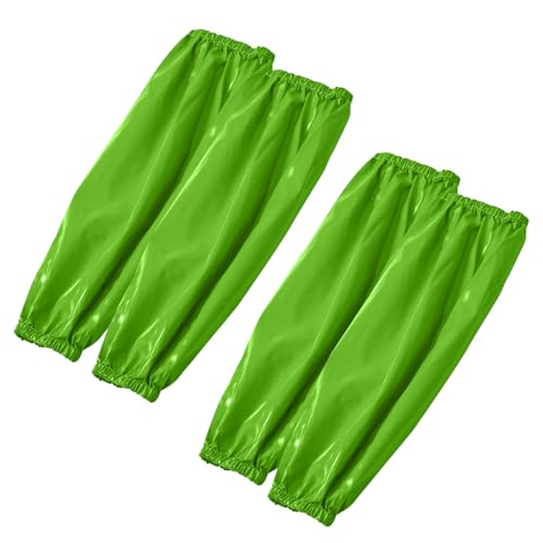 Yzurbu 2 Pairs Arm Sleeves Covers, Soft Waterproof Oil-proof Sleeves Protector for Arm with Elastic on Cuffs - color: Green - 2pairs