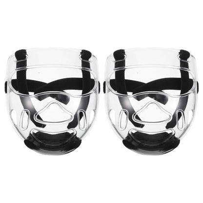 Toddmomy 2 Pack Taekwondo Face Guard Mask Detachable Full Face Protective Headgear for Karate Sparring Gear Kickboxing Training Martial Arts Protective Gear for Youth and Adults