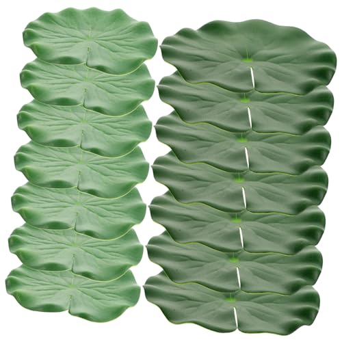 Mobestech 4sets 20pcs Floating Leaves Decoration Simulated Water Lily Pads for Ornaments Lightweight Faux Leaves for Home Outdoor Fountain Displays 20pcs*4