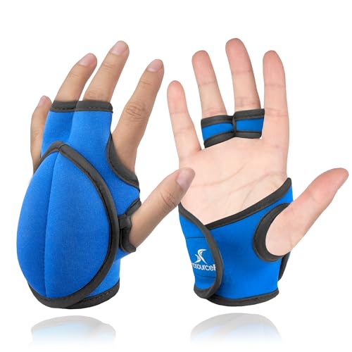 ProsourceFit Weighted Gloves Set, 2 lb Pair / 1 lb Each, Neoprene Hand Weights for Walking, Cardio, Aerobics, Boxing, Toning, and Sculpting