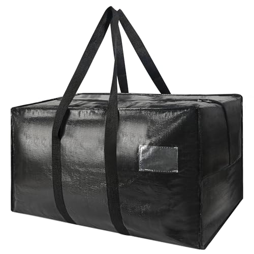 Heavy Duty Extra Large Moving Bags,121 Gallon 1Pack | Jumbo Packing Bags,Huge Moving Storage Bags Reusable Big Moving Storage Totes for College Dorm Travel - color: Black, size: 1Pack(60"L*26"W*18"H)