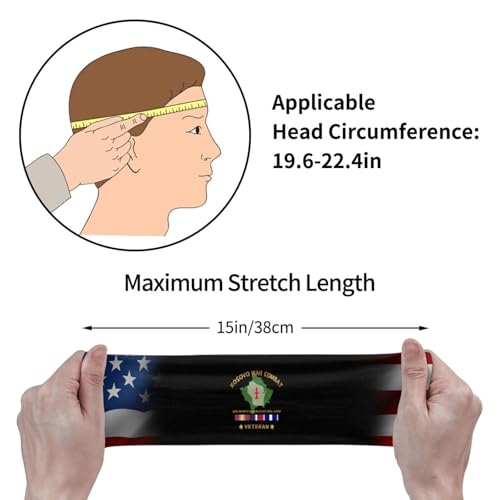 War Combat Veteran 32nd Infantry Wisconsin National Guard Sports Sweatband Headband, Moisture Wicking, Non-Slip, for Running, Workout81