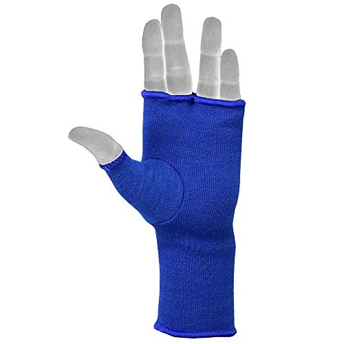MRX Muay Thai Boxing Inner Gloves Protective Hand Wrap - color: Blue, size: Large