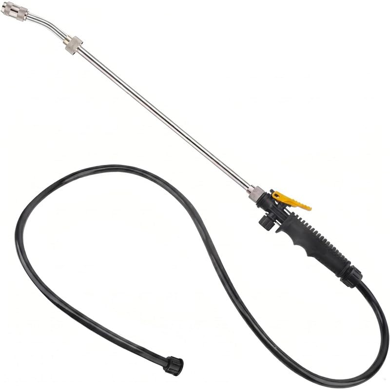 307479001 Replacement Trigger Wand with Hose for Ryobi Backpack Sprayer P2800 P2800A P2810 P2803 P2803A 18 Volt, Stainless Steel Construction with Lockable Switch & Adjustable Nozzle, 29 Inch