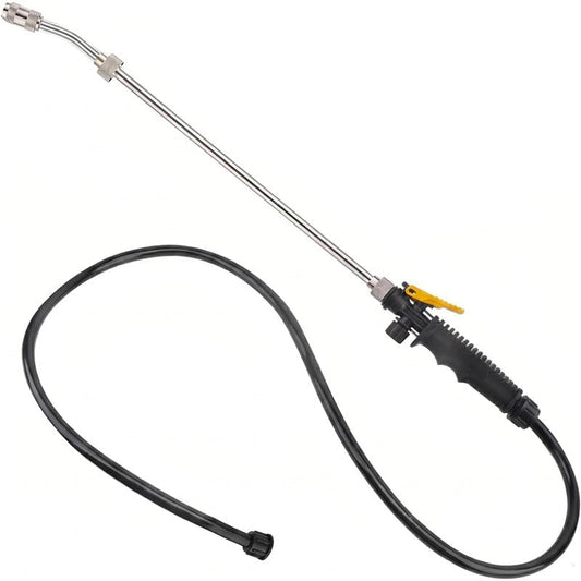 307479001 Replacement Trigger Wand with Hose for Ryobi Backpack Sprayer P2800 P2800A P2810 P2803 P2803A 18 Volt, Stainless Steel Construction with Lockable Switch & Adjustable Nozzle, 29 Inch