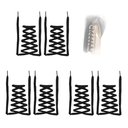 Replacement Laces for lace-up Boxing Training Gloves, Spare high-Strength Laces for Boxing Gloves (Pack of Three Pairs) - color: Black