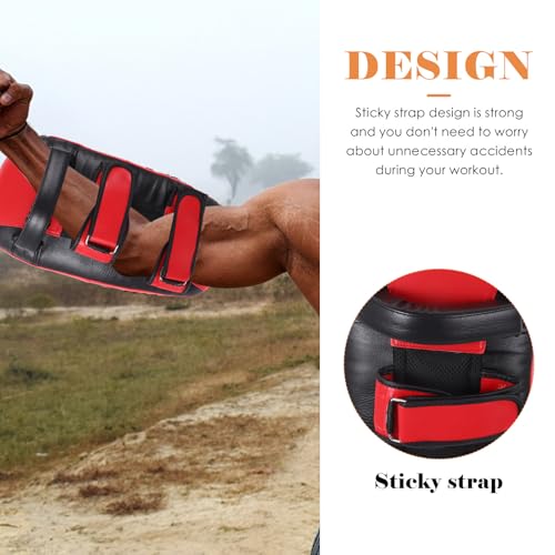 Didiseaon Kickboxing Kick Shield Curved Thickened Leg Pad Red 1pcs Boxing Kicking Strike Shield Martial Arts Sparring Gear for Taekwondo Training