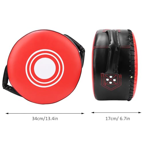 Gavigain Boxing Pads, Boxing Pads Curved Focus Mitts Taekwondo Focus Strength Training Shield Kick Boxing Pad for MMA, Kickboxing, Martial Arts, Muay Thai, Karate Training - color: Red