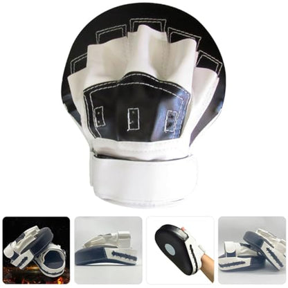 Boxing Strike Shield and Kickboxing Training Hand Pads, Upgraded Thickened Black and White Hand Targets for Martial Arts Sparring and Muay Thai Practice