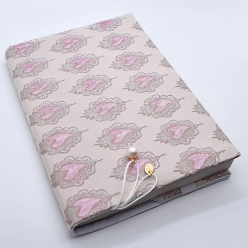 BLBMH A5 Fabric Book Cover for Paperback Journal Notebook Women - Love - color: Love, size: 8.3in