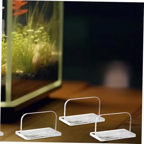 Cabilock 6pcs Clear Acrylic Aquarium Lid Handles Fish Tank Cover Replacement with Adhesive Stickers Easy to Install Transparent Grip for Fish Tank Lids
