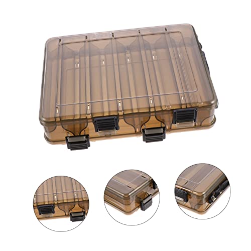 Fabric Storage Bins，Plastic Bins ，Plastic Bait Sea Fishing Stacked Beads Cages Pole Hooks Aquarium Waterproof - size: 20X16X4.7CM