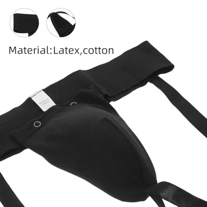 Wear-Resistant Boxing Groin Guard with Elastic Waistband, Breathable Integrated Crotch Protector for Martial Arts Training and Combat Sports