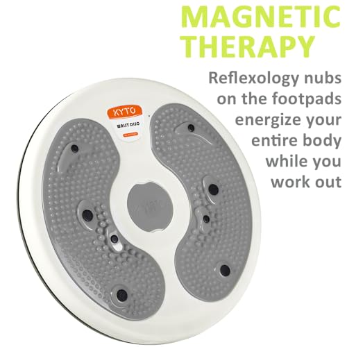 KYTO Waist Twister Disc – Core Trainer Board with Digital Counter, Ab Workout Equipment with 360° Rotation, Non-Slip Foot Massage Design for Home, Office Fitness