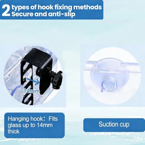 Fish Breeding Box,Breeding Box for Fish Tank,Fish Breeder Box for Aquarium | Triple-Chamber Transparent,With Suction Cups & Hook,Tank for Betta,Guppy,Shrimp,Separator & hatchery