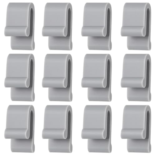 12pcs Silicone Dutch Oven Lid Clips - Flexible Bumper Non-Slip Pan Protectors (gray) - color: gray