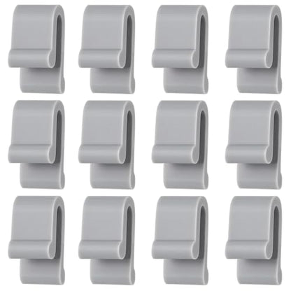 12pcs Silicone Dutch Oven Lid Clips - Flexible Bumper Non-Slip Pan Protectors (gray) - color: gray