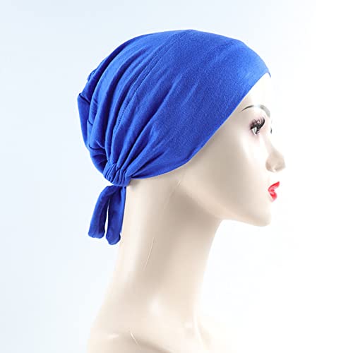 Jersey Hijab Muslim Elastic Band Ethnic Lace up Small Cap Tube Turban Soft Breathable Stretchy for Women - color: 05#_f