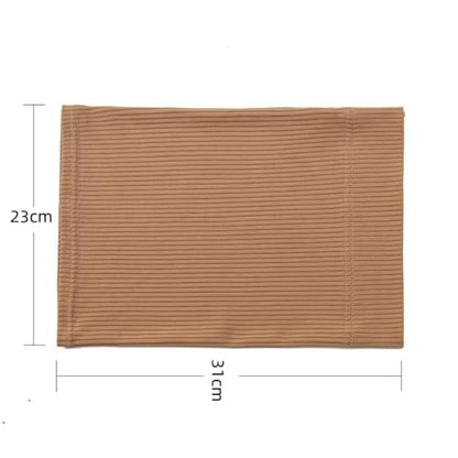 4 Pieces Ribbed Inner Cap Hijab for Women Muslim Underscarf Hat Bonnet Islamic Stretch Tube Cap Turban Headband - color: Purple Wine Blue Green