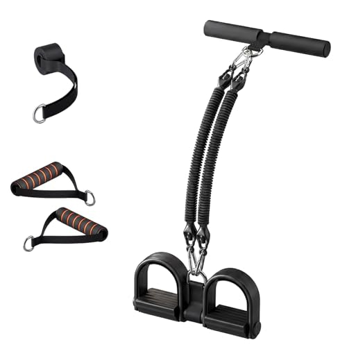 Pedal Resistance Band with Handle, 2026 Upgrade Multifunction Pedal Resistance Band, Elastic Pull Rope for Abs, Legs, Glutes, Arms, Waist - color: Black, size: 25-50 lb