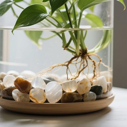 0.96LB Natural Crushed Stones Aquarium Gravel Vase Filler Succulent Rocks Fish Tank Decor Pebbles Polished Irregular Shaped Bulk - White - color: White