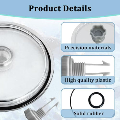 Pool Leaf Trap Cover Lid with O-Ring and Valve Kit for Intex, Replacement Parts for 12 Inch Sand Filter Pumps, Compatible with SF15110, SF70110, SF60110